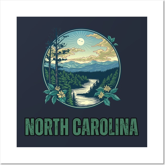 North Carolina State USA Wall Art by Mary_Momerwids